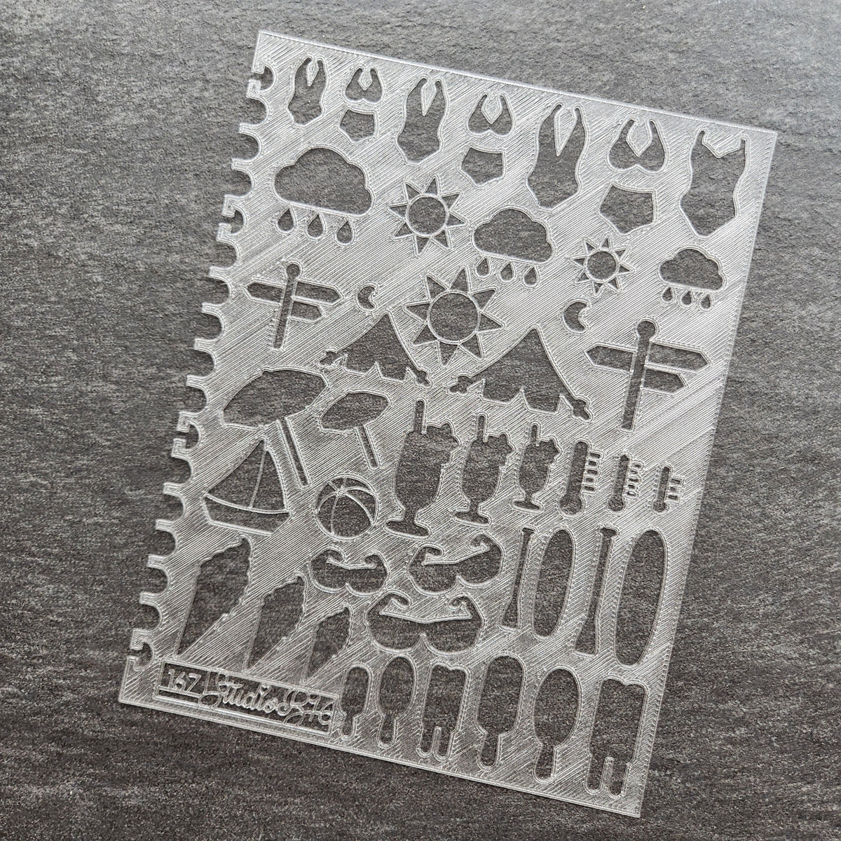 Summer Stencil - Extra Large, number 167