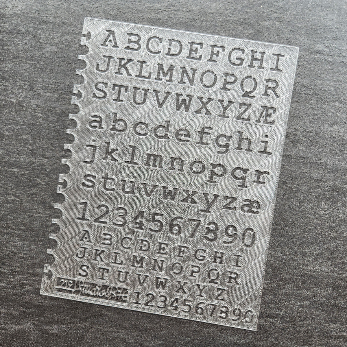 Typewriter Font Stencil - Extra Large, number 219