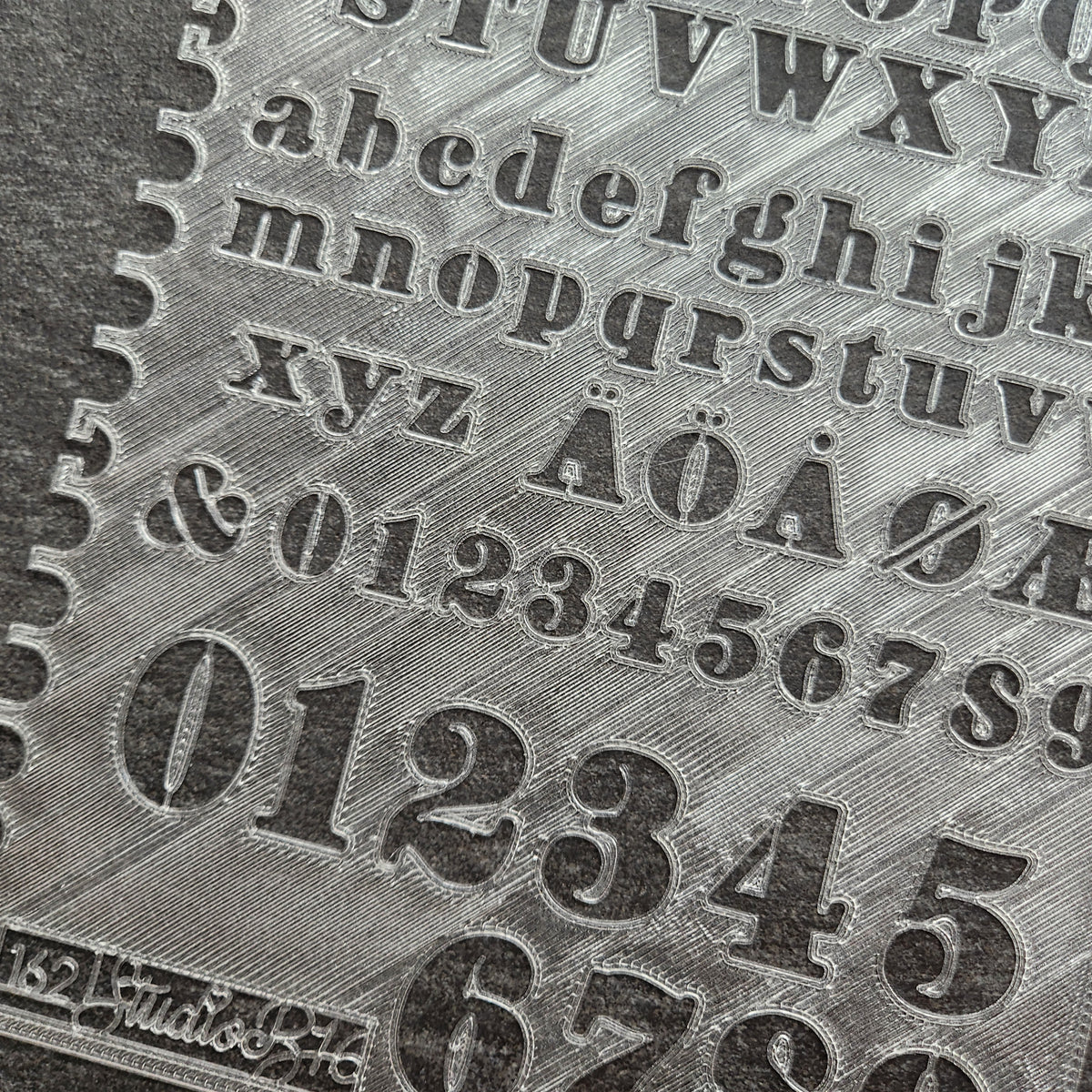 Classic Font Stencil - Extra Large, number 162