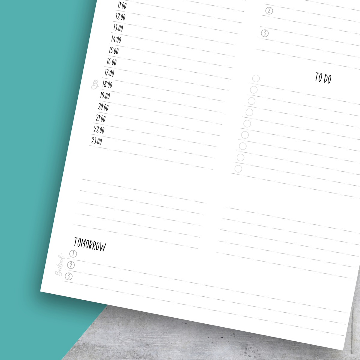 Daily Page No 1, Classic Size Insert