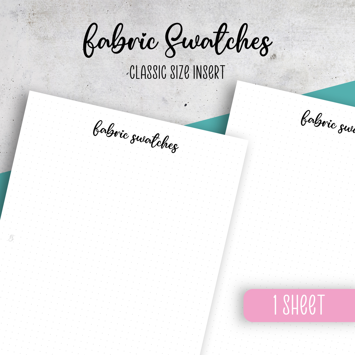 Fabric Swatches, Classic Size Insert