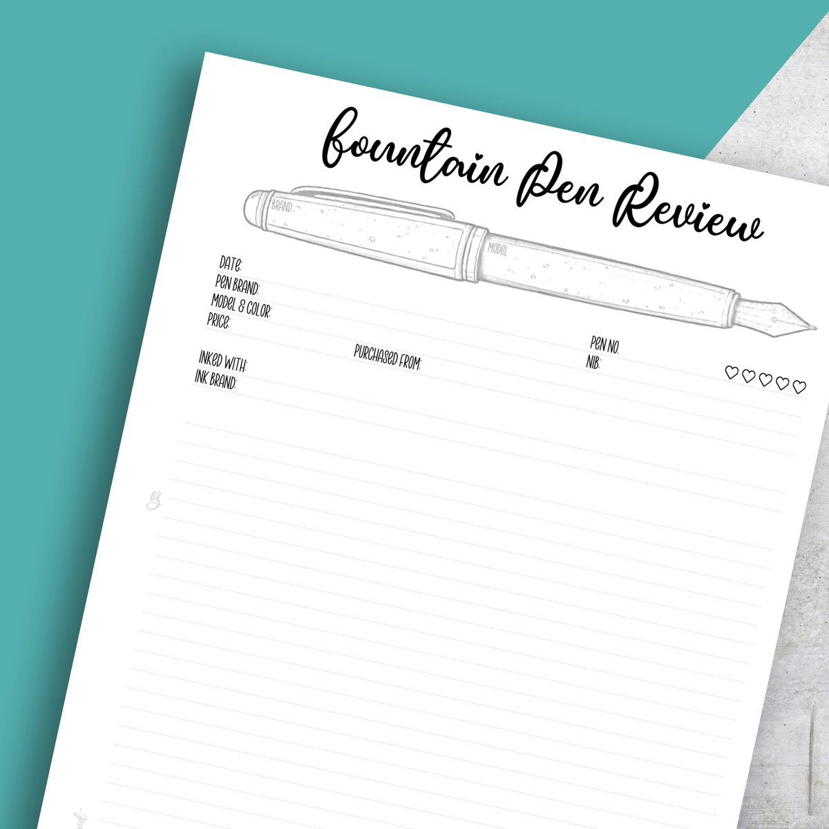 Fountain Pen Review No. 1 Insert
