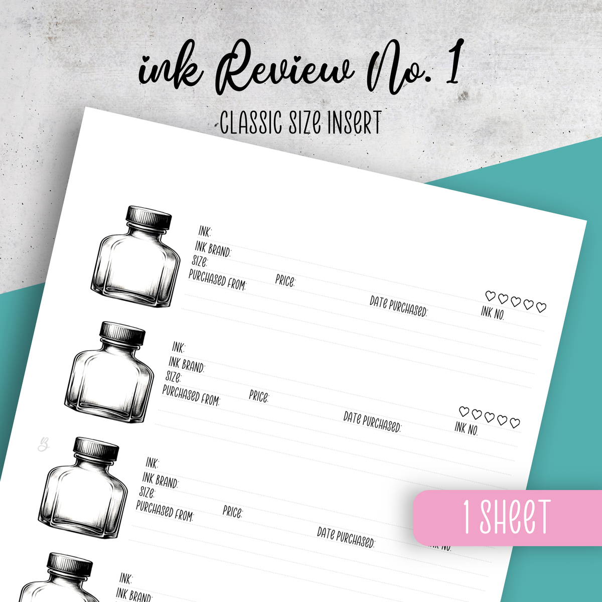 Ink Review No. 1 Insert