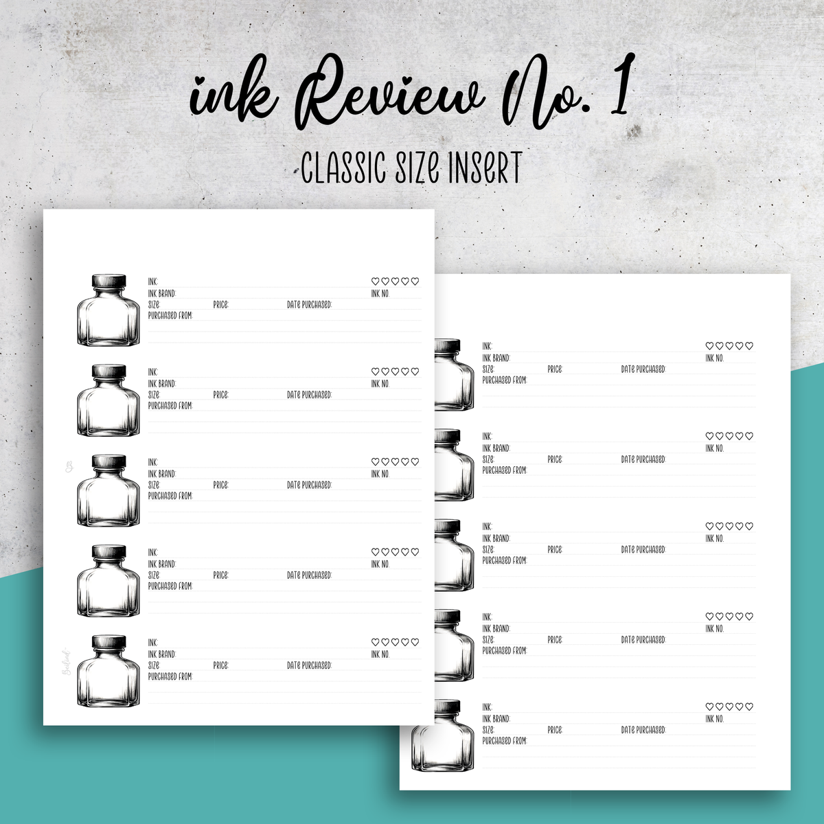Ink Review No. 1 Insert