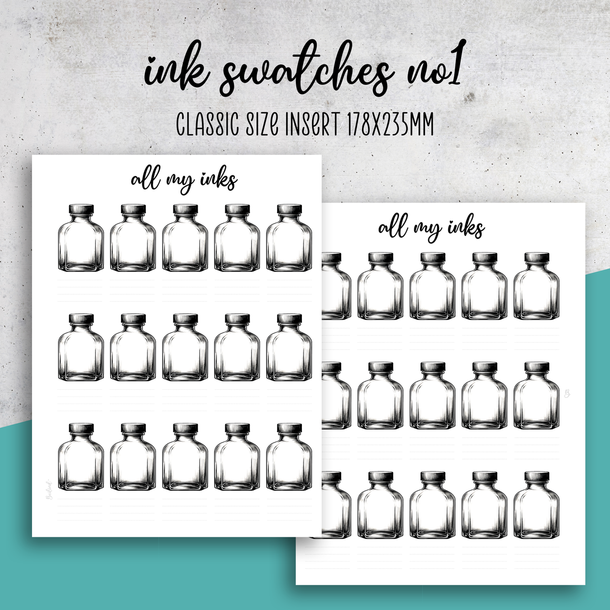 Ink Swatches No.1 with Headers Bundle