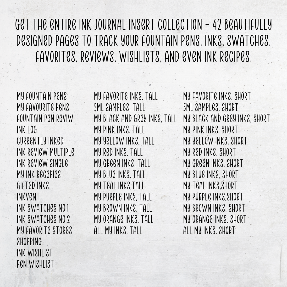 Fountain Pen & Ink Inserts MEGA Bundle
