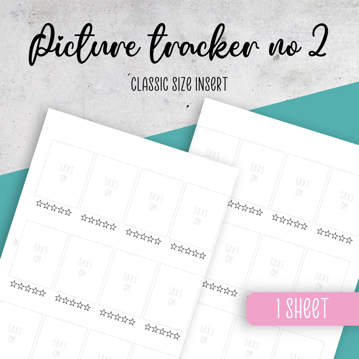 Picture Tracker No 2, Classic Size Insert