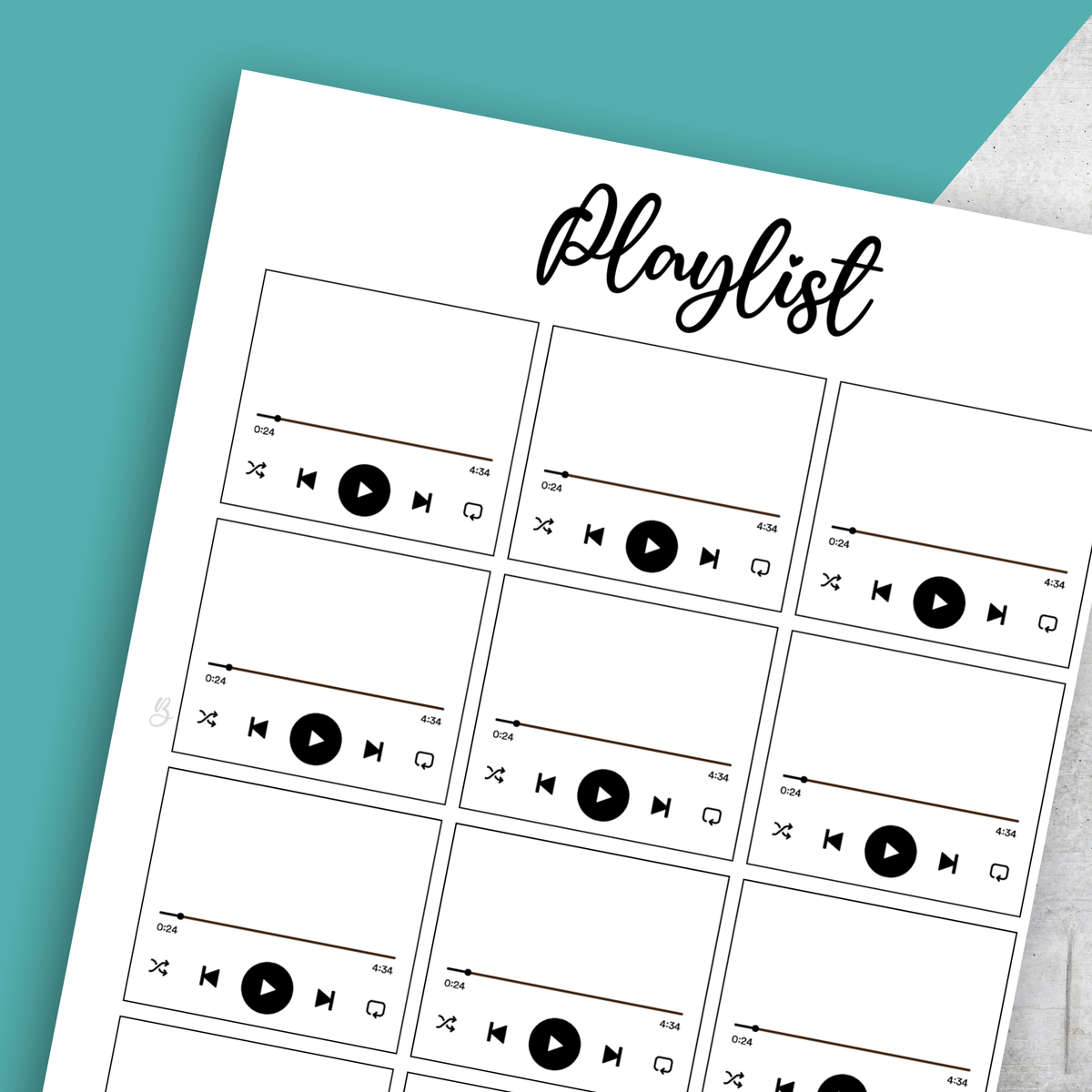 Playlist No5, Classic Size Insert