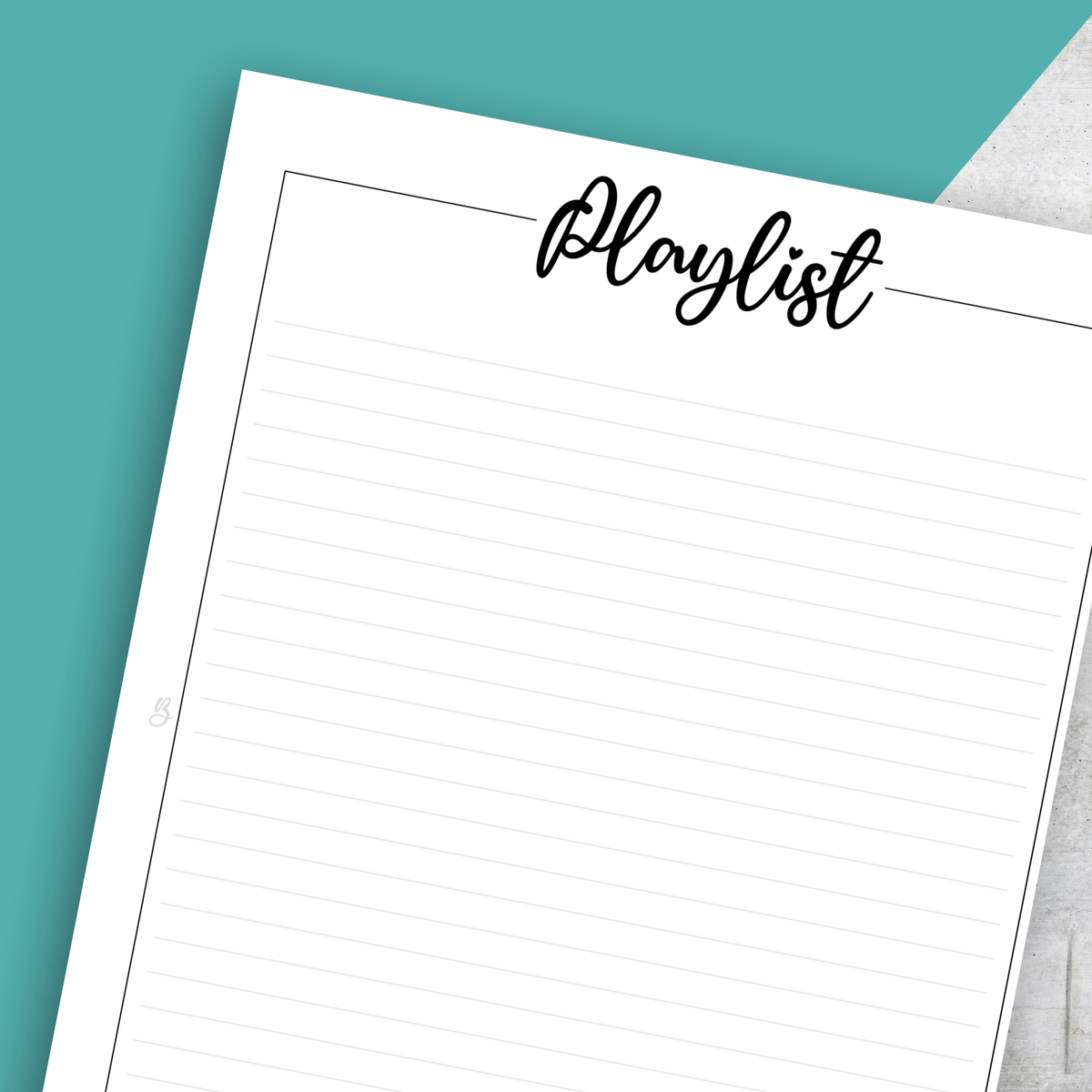Playlist No7, Classic Size Insert