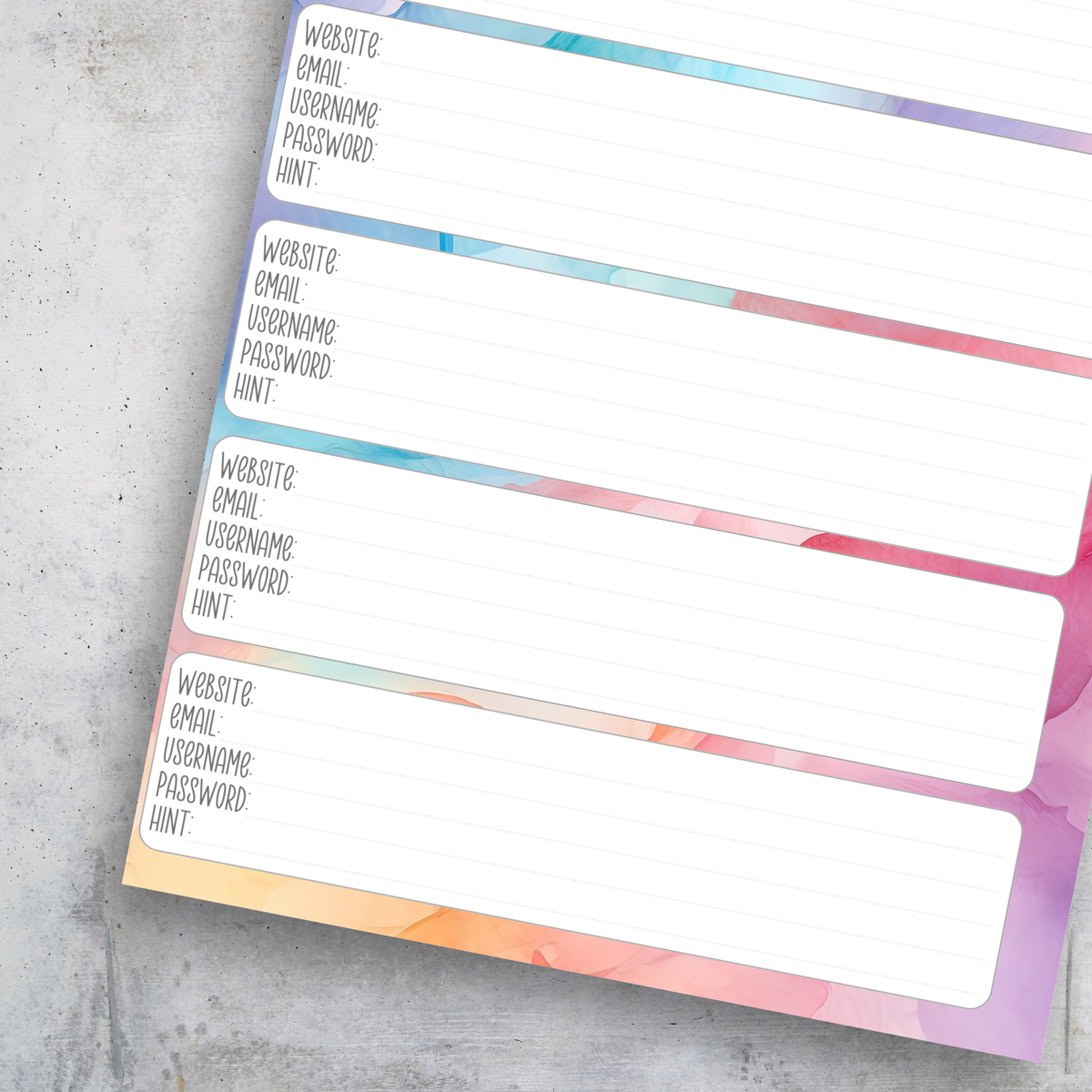 Streaming Tracker Pastel Ink, Classic Size Insert