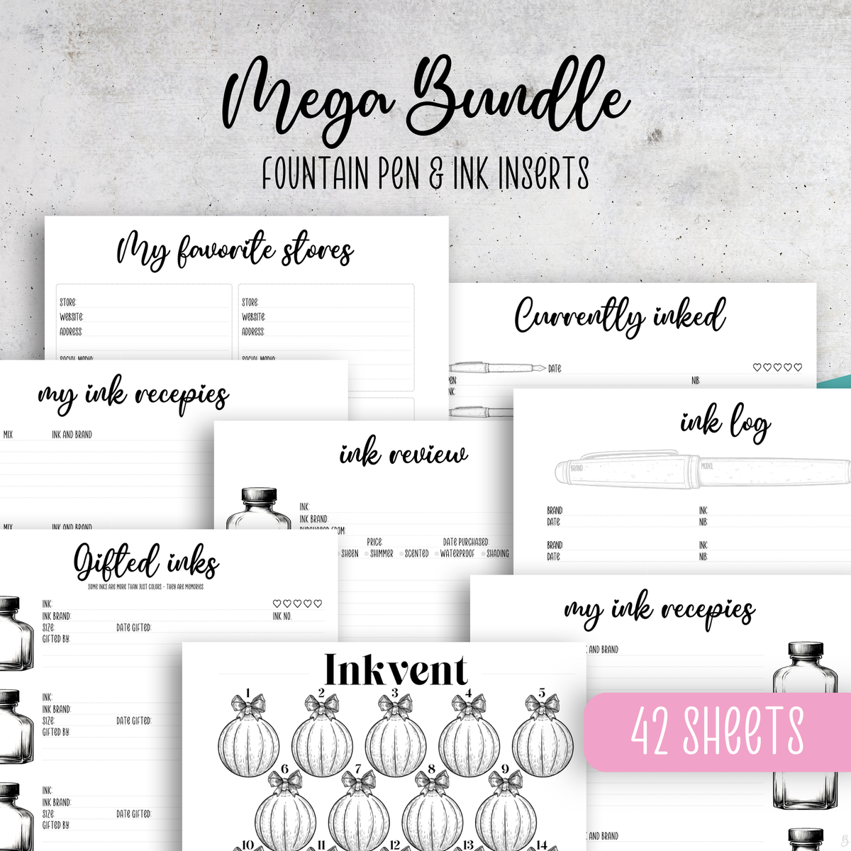 Fountain Pen & Ink Inserts MEGA Bundle