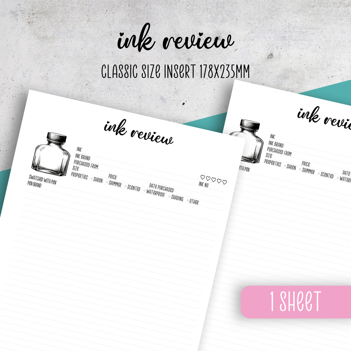 Ink Review Insert