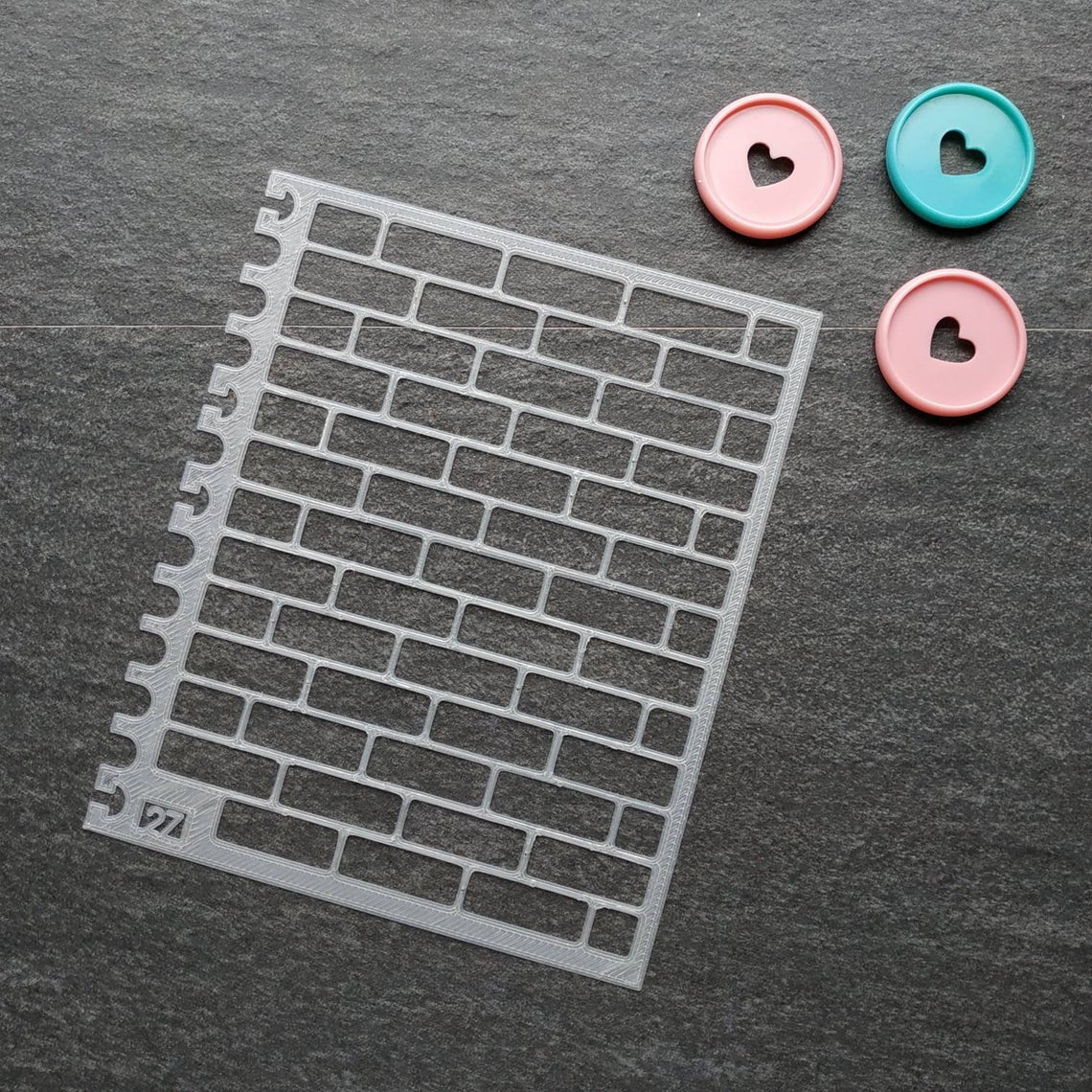 Brickwall pattern Stencil - Large, number 27