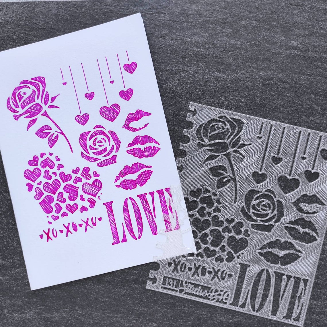 Love Stencil, B Grade - Large, number 131